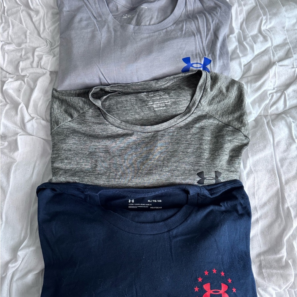 Under Armour Trio Pack - Navy, Heather Gray, Light Gray size XL